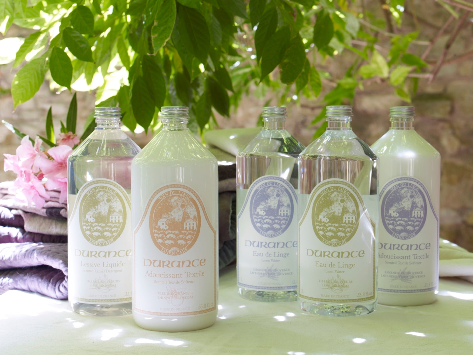 Durance laundry range, linen water and detergent. 